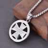 Vintage Stainless Steel Maltese Cross Link Chain Statement Necklaces Mens Templar Knights Pendants Necklaces Jewelry