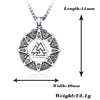 Vintage Stainless Steel Viking Triangle Valknut Necklace Pendant Nordic Mythology Father Odin Viking Necklace Men Amulet Jewelry