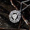 Vintage Stainless Steel Viking Triangle Valknut Necklace Pendant Nordic Mythology Father Odin Viking Necklace Men Amulet Jewelry