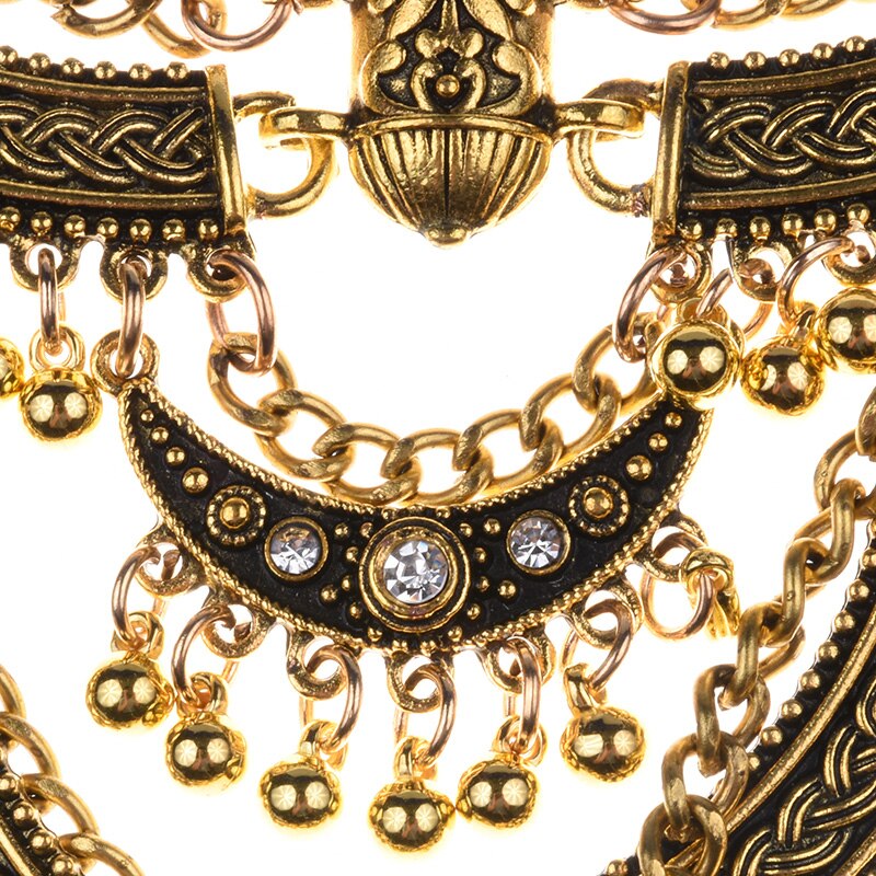 Vintage Statement Gypsy Necklace Women Bohemia Ethnic Big Choker Necklace Femme Indian Maxi Power Large Collar Necklace Jewelry