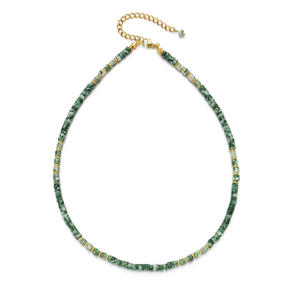 Vintage Stone Choker Necklaces for Women  Jewelry Natural Color Necklace  Handmade