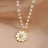 Vintage Style Simple 38+5CM Pearl Chain Choker Necklace For Women Wedding Love Shell Pendant Necklace Jewelry