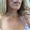Vintage Style Simple 6MM Pearl Chain Choker Necklace For Women Wedding Love Shell Pendant Necklace  Jewelry
