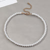 Vintage Style Simple 6MM Pearl Chain Choker Necklace For Women Wedding Love Shell Pendant Necklace  Jewelry