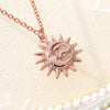 Vintage Sun and Moon Stainless Steel Necklace Boho Charm Celestial Dainty Necklaces For Women Collier Femme BFF Jewelry Gift