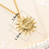 Vintage Sun and Moon Stainless Steel Necklace Boho Charm Celestial Dainty Necklaces For Women Collier Femme BFF Jewelry Gift