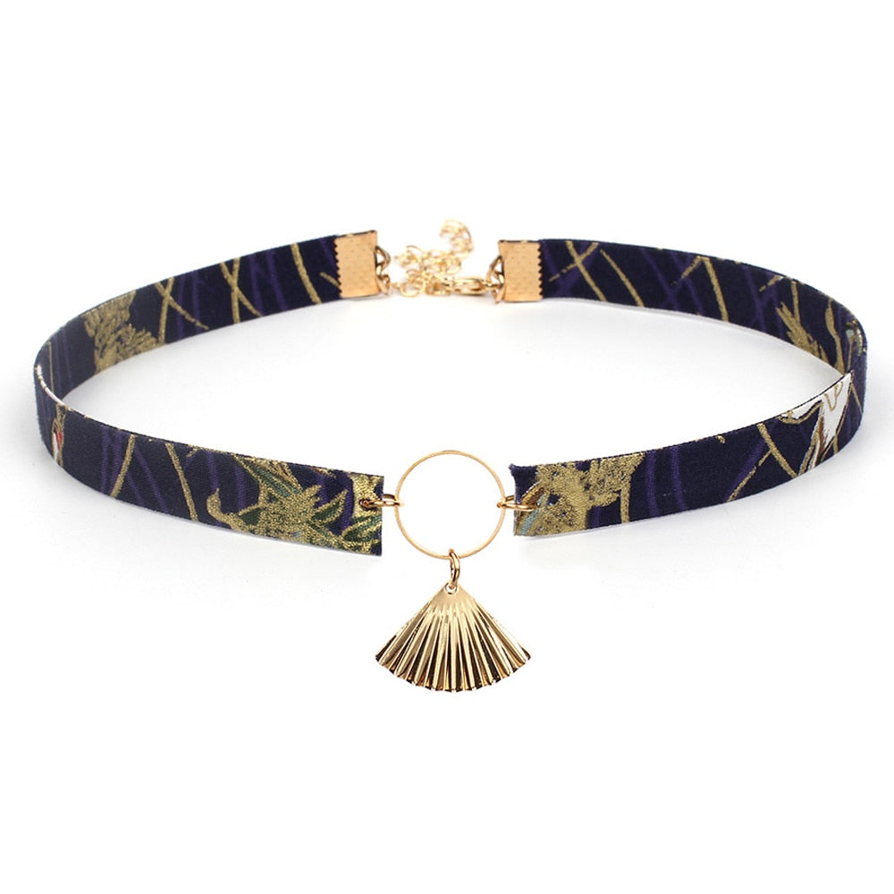 Vintage Tassel Pendant Choker Adjustable Chain Short Necklace for Women Girls Japanese Style Clavicle Chain Jewelry