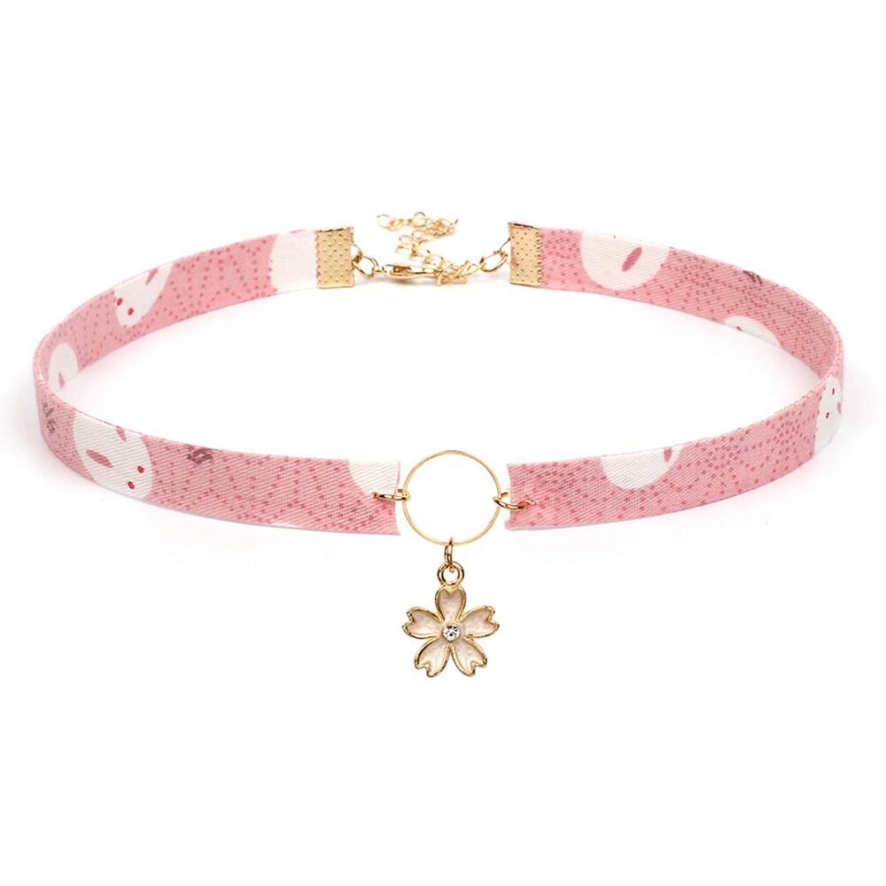 Vintage Tassel Pendant Choker Adjustable Chain Short Necklace for Women Girls Japanese Style Clavicle Chain Jewelry