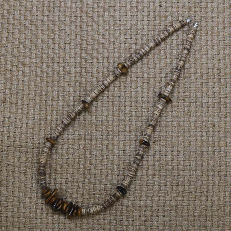 Vintage Tribal Bohemia Necklace Men Natural Stone Mix Coconut Shell Rustic Necklace Women  Jewelry Gift For Him CO-04