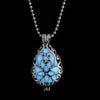 Vintage Water Drop Pendant Luminous Necklace for Women Men Charm Glow In The Dark Stone Necklace Jewelry Gifts