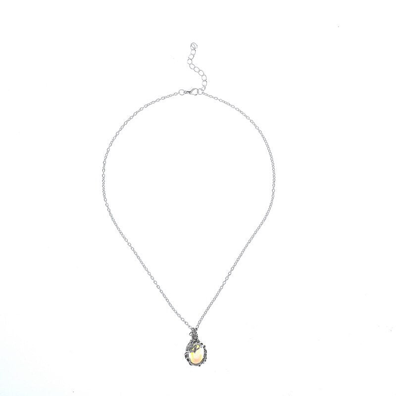 Vintage Winding Moonstone Pendent Necklace Wrap Braid Necklace For Men Women Fashon Jewelery Gift