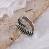 Vintage Women's Ring Feather Wing Dating Jewelry Aesthetic Accessories Christmas Items With  GaaBou Jewellery