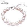 Vintage natural pearl bracelet women,adjustable strand bracelet baroque pearl charms bracelet jewelry trendy birthd gift
