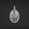 Virgin Mary Necklace Pendant Religion Viking Ancient Silver Color Christian Necklace Men Women Religious Jewelry Christmas Gifts