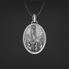 Virgin Mary Necklace Pendant Religion Viking Ancient Silver Color Christian Necklace Men Women Religious Jewelry Christmas Gifts