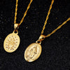 Virgin Mary Pendant Necklace for Women Lady Jewelry Religious Catholic Colar Cross Trendy Chain