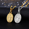 Virgin Mary Pendant Necklace for Women Lady Jewelry Religious Catholic Colar Cross Trendy Chain