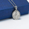 Virgin Mary Pendant Necklace for Women Lady Jewelry Religious Catholic Colar Cross Trendy Chain