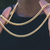 Vnox Basic Punk Stainless Steel Necklace for Men Women Curb Cuban Link Chain Chokers Vintage Black Gold Tone Solid Metal
