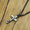 Vnox Camouflage Cross Pendants for Men Stainless Steel Necklace Soldier Tough Man Prayer Jewelry 24" Curb Chain