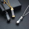 Can Open Hollow Tube Necklaces for Women Men Urn Ashes Cremation Memorial Pendants Stainless Steel Unisex Gifts Jewelry