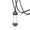 Can Open Hollow Tube Necklaces for Women Men Urn Ashes Cremation Memorial Pendants Stainless Steel Unisex Gifts Jewelry