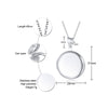 Vnox Forever Love Locket Necklace Pendant for Women Man Photo Frame Memory Keepsake Valentine's Day Jewelry