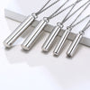 Vnox Minimalist Urn Cremation Necklaces for Men Women,Hollow Tube Memorial Ashes Pendant Vial, Keepsake Gift Perfume Holder