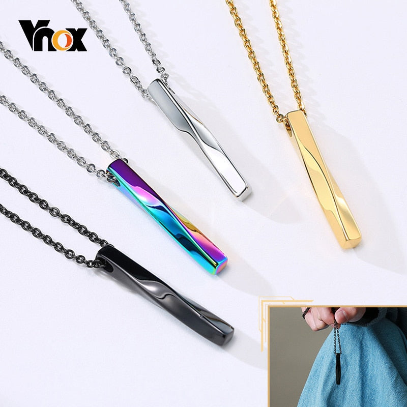 Vnox Mobius Pendant for Men Women,Stainless Steel Mathematical Symbol Necklace,Casual Sporty Basic Male Jewelry