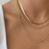 Vnox Round Snake Chain Necklaces for Women, Chic Stainles Steel Snake Links Choker, Gold Color Metal Minimalist Boho Neck Collar