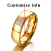 Simple Wedding Rings for Women Men Elegant AAA CZ Stones Gold-color Ring Alliance Promise Engagement Band Gift
