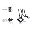 Vnox Special Cube Shape Pendant for Men Industrial Style Male Necklace Stainless Steel Casual Jewelry with 24" Curb Chain