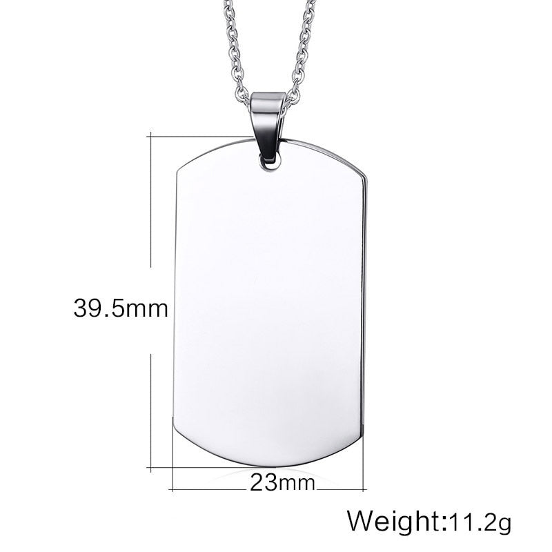 Vnox Stainless Steel Double Dog Tag Necklace for Men High Polished Pendant ID Men Jewelry 24&quot; Chain Necklace