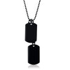 Vnox Stainless Steel Double Dog Tag Necklace for Men High Polished Pendant ID Men Jewelry 24&quot; Chain Necklace