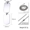 Vnox Stainless Steel Double Dog Tag Necklace for Men High Polished Pendant ID Men Jewelry 24&quot; Chain Necklace
