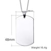 Vnox Stainless Steel Double Dog Tag Necklace for Men High Polished Pendant ID Men Jewelry 24&quot; Chain Necklace