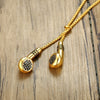 Vnox Unique Mens Headset Necklaces Gold and Tone Stainless Steel Love Music Pendant Gifts for Him Boy