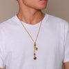 Vnox Unique Mens Headset Necklaces Gold and Tone Stainless Steel Love Music Pendant Gifts for Him Boy