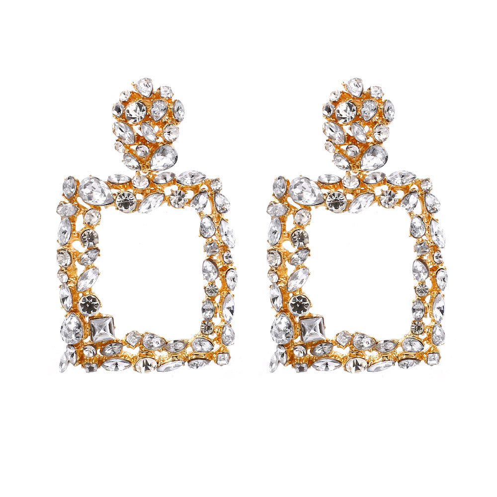 ZA New Design Vintage Crystal Dangle Earrings For Women Bohemia Statement Big Earrings Trendy Jewelry Wholesale