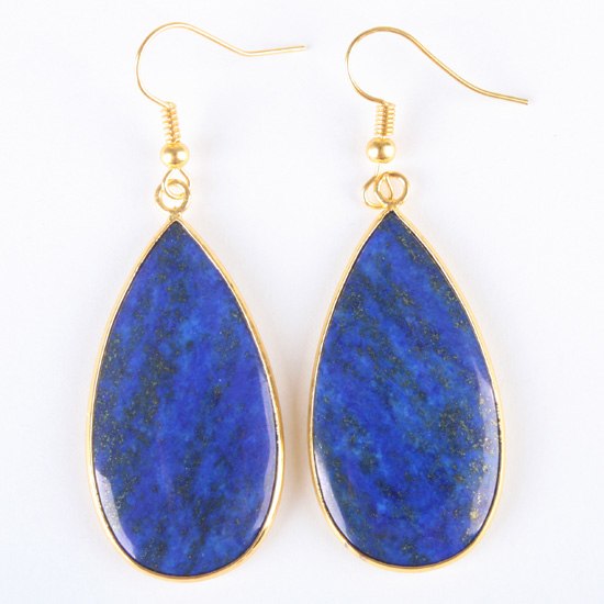 Vogue Lapis lazuli Abalone Shell Rose Pink Quartz Onyx Labradorite Hook Dangle Earrings 1Pair
