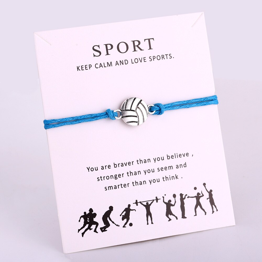 Volleyball Sport Charm Bracelets Chain Jewelry Women Men Girl Boy Unisex  Friends Gift Drop Shipping