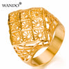 Dubai Gold Ring 24K Gold Color Engagement Women Men Finger Ring For Ethiopian / African/ Nigerian Design wr21