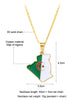 WANGAIYAO Couple Map Necklace Algeria Flag Drop Oil Golden Necklace