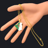 WANGAIYAO Couple Map Necklace Algeria Flag Drop Oil Golden Necklace