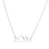 WANGAIYAO Necklace Mountain Peak Personality Hollow Snow Mountain Necklace Simple Female Jewelry Stainless Steel Holiday Necklac