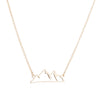 WANGAIYAO Necklace Mountain Peak Personality Hollow Snow Mountain Necklace Simple Female Jewelry Stainless Steel Holiday Necklac