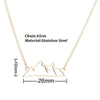 WANGAIYAO Necklace Mountain Peak Personality Hollow Snow Mountain Necklace Simple Female Jewelry Stainless Steel Holiday Necklac