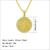 WANGAIYAO Personality Round Tree of Life Men’s Necklace Pendant Trend Hip Hop Necklace Men’s Commemoration Day Creat