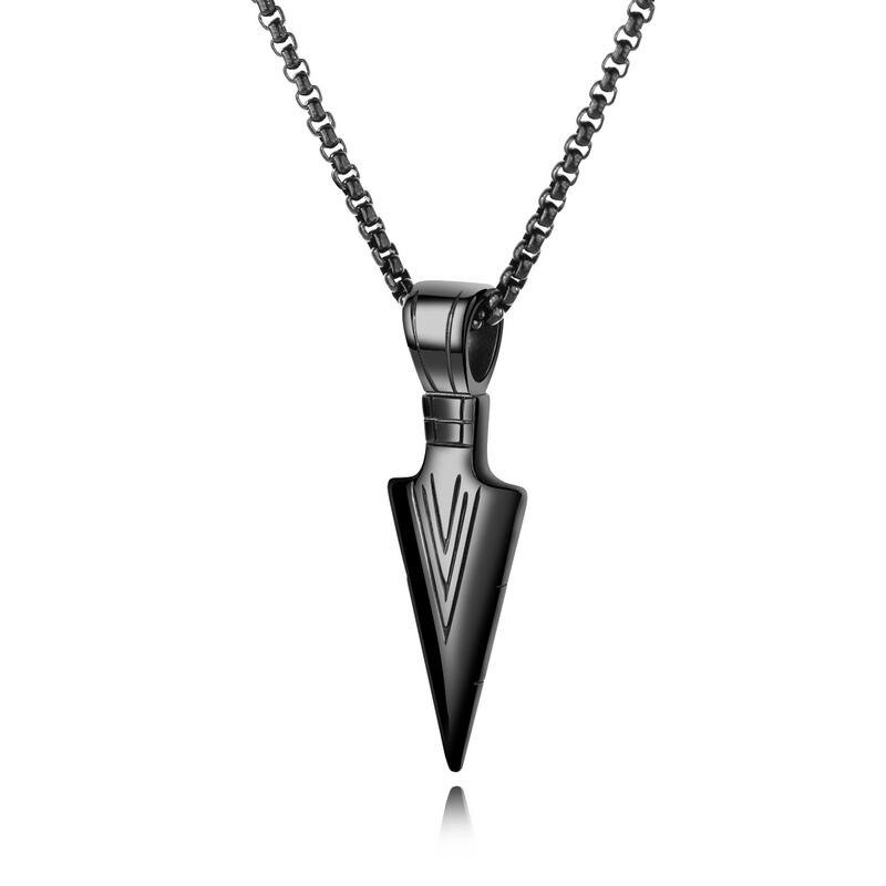 WANGAIYAO arrow necklace stainless steel pendant short keel chain men's retro jewelry