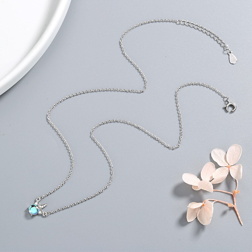 WANGAIYAO cute ins niche fantasy unicorn necklace female net red short clavicle chain tide